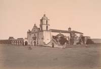 #1206 - Mission San Louis Rey de Francia, San Diego County, California.  Established June 13th, 1798. From the West.